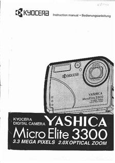 Yashica 3300 MicroElite manual. Camera Instructions.